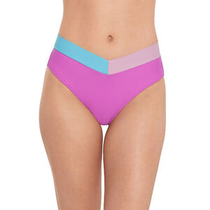 Salt + Cove Size Medium Purple Color Blocked Bikini Bottoms / Swimwear NWT